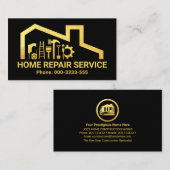 Imitate Gold Handyman Tools Gebäude Visitenkarte (Vorne/Hinten)