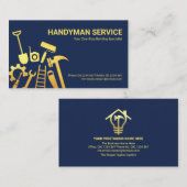 Imitate Gold Handyman Tools Zuhause Renovation Visitenkarte (Vorne/Hinten)
