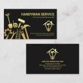 Imitate Gold Handyman Tools Zuhause Reparaturen Visitenkarte (Vorne/Hinten)