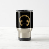 Imitate Gold Headphone DJ Tasse (Mittel)