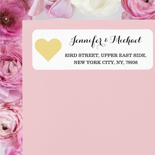 Imitate Gold Heart Personalize Wedding Valentinsta