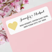 Imitate Gold Heart Personalize Wedding Valentinsta