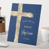 Imitate Gold Heilige Kreuzkatholische Taufe Begrüß Sockelschild (In Situ)