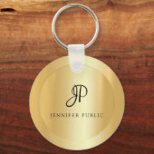 Imitate Gold Hinzufügen Ihrer eleganten Vorlage Mo Schlüsselanhänger (Vorderseite)