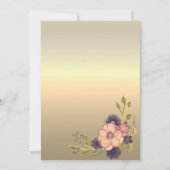 Imitate Gold Hochzeit Einladung (Rückseite)