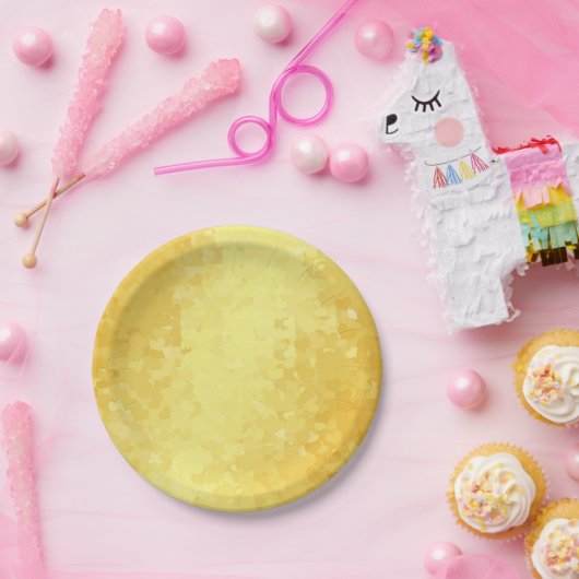 Imitate Gold hören auf individueller romantischer Pappteller (Party)