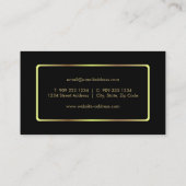 Imitate Gold Humming Bird Business Card Visitenkarte (Rückseite)