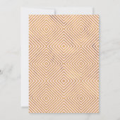 Imitate Gold in Blush Nach der Hochzeit Einladung (Rückseite)