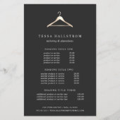 Imitate Gold Kleidung Hanger | Preise und Dienstle Flyer (Vorne)