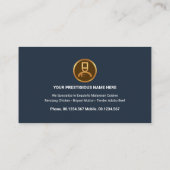 Imitate Gold Koch Border Column Restaurant Caterin Visitenkarte (Rückseite)