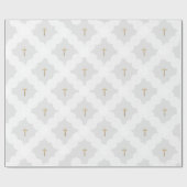 Imitate Gold Kreuzung weißen Kreislauf Muster Tauf Geschenkpapier (Flach)