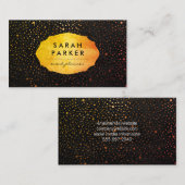 Imitate Gold Label mit Chic Metallic Dot Variation Visitenkarte (Vorne/Hinten)