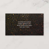 Imitate Gold Label mit Chic Metallic Dot Variation Visitenkarte (Rückseite)