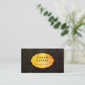 Imitate Gold Label mit Chic Metallic Dot Variation Visitenkarte (Stehend Vorderseite)
