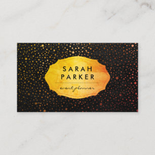 Imitate Gold Label mit Chic Metallic Dot Variation Visitenkarte