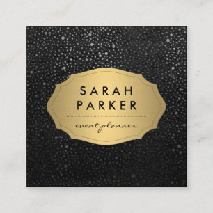 Imitate Gold Label mit schicken Metallic Dot Muste Quadratische Visitenkarte