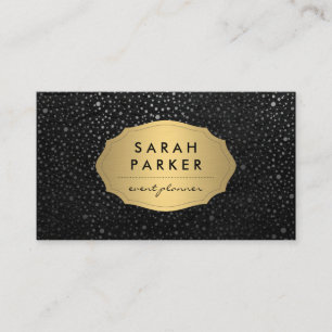 Imitate Gold Label mit schicken Metallic Dot Muste Visitenkarte