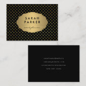 Imitate Gold Label Polka Dot Muster Visitenkarte (Vorne/Hinten)