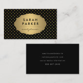 Imitate Gold Label Polka Dot Muster Visitenkarte (Vorne/Hinten)