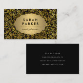 Imitate Gold Label Scatter Dot Muster Visitenkarte (Vorne/Hinten)