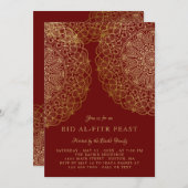 Imitate Gold Lace Einladung (Vorne/Hinten)