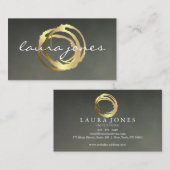 Imitate Gold lackierte Circle Designer Business Ca Visitenkarte (Vorne/Hinten)