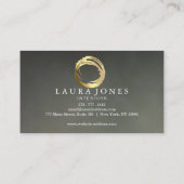 Imitate Gold lackierte Circle Designer Business Ca Visitenkarte (Rückseite)
