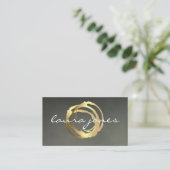 Imitate Gold lackierte Circle Designer Business Ca Visitenkarte (Stehend Vorderseite)
