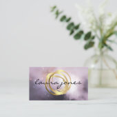 Imitate Gold lackierte Circle Designer Business Ca Visitenkarte (Stehend Vorderseite)