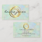 Imitate Gold lackierte Circle Designer Business Ca Visitenkarte (Vorne/Hinten)
