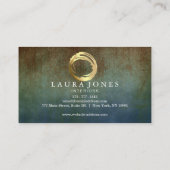 Imitate Gold lackierte Circle Designer Business Ca Visitenkarte (Rückseite)