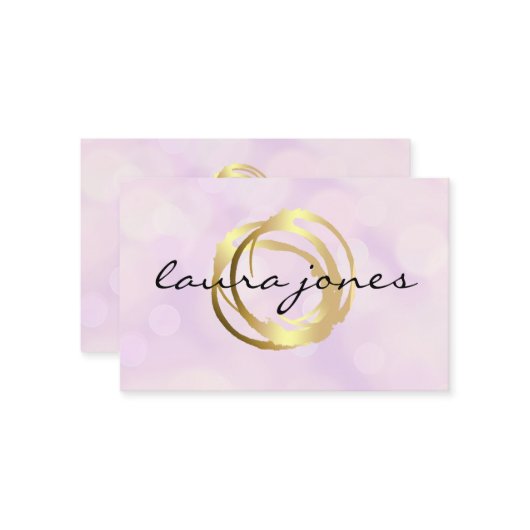 Imitate Gold lackierte Circle Designer Business Ca Visitenkarte (Vorderseite/Rückseite Beispiel)