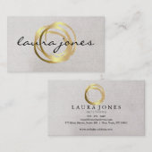Imitate Gold lackierte Circle Designer Business Ca Visitenkarte (Vorne/Hinten)