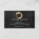 Imitate Gold lackierte Circle Designer Business Ca Visitenkarte (Rückseite)