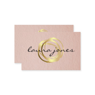 Imitate Gold lackierte Circle Designer Business Ca Visitenkarte