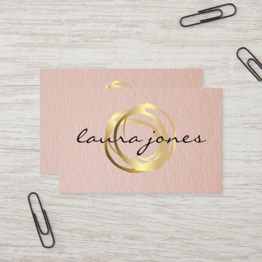 Imitate Gold lackierte Circle Designer Business Ca Visitenkarte (Vorderseite/Rückseite Beispiel)