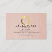 Imitate Gold lackierte Circle Designer Business Ca Visitenkarte (Rückseite)
