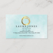 Imitate Gold lackierte Circle Designer Business Ca Visitenkarte (Rückseite)