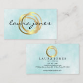 Imitate Gold lackierte Circle Designer Business Ca Visitenkarte (Vorne/Hinten)