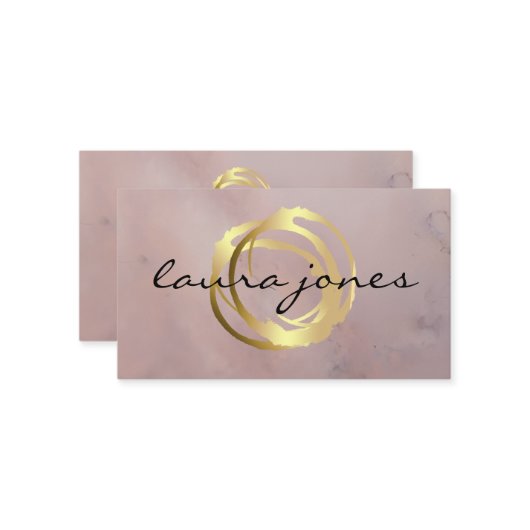 Imitate Gold lackierte Circle Designer Business Ca Visitenkarte (Vorderseite/Rückseite Beispiel)