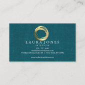 Imitate Gold lackierte Circle Designer Business Ca Visitenkarte (Rückseite)