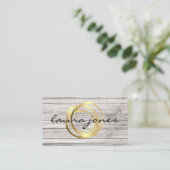 Imitate Gold lackierte Circle Designer Business Ca Visitenkarte (Stehend Vorderseite)