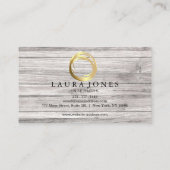 Imitate Gold lackierte Circle Designer Business Ca Visitenkarte (Rückseite)