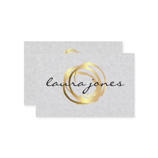 Imitate Gold lackierte Circle Designer Business Ca Visitenkarte (Vorderseite/Rückseite Beispiel)