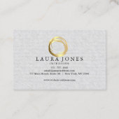 Imitate Gold lackierte Circle Designer Business Ca Visitenkarte (Rückseite)