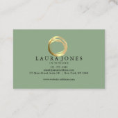 Imitate Gold lackierte Circle Designer Business Ca Visitenkarte (Rückseite)