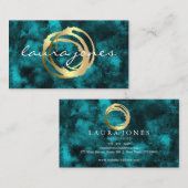 Imitate Gold lackierte Circle Designer Business Ca Visitenkarte (Vorne/Hinten)