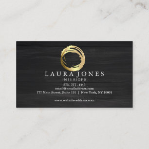 Imitate Gold lackierte Circle Designer Business Ca Visitenkarte