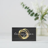 Imitate Gold lackierte Circle Designer Business Ca Visitenkarte (Stehend Vorderseite)