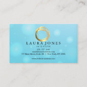 Imitate Gold lackierter Circle Designer Visitenkarte (Rückseite)